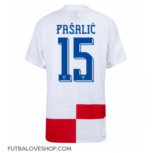 Dres Chorvátsko Mario Pasalic #15 Domáci ME 2024 Krátky Rukáv